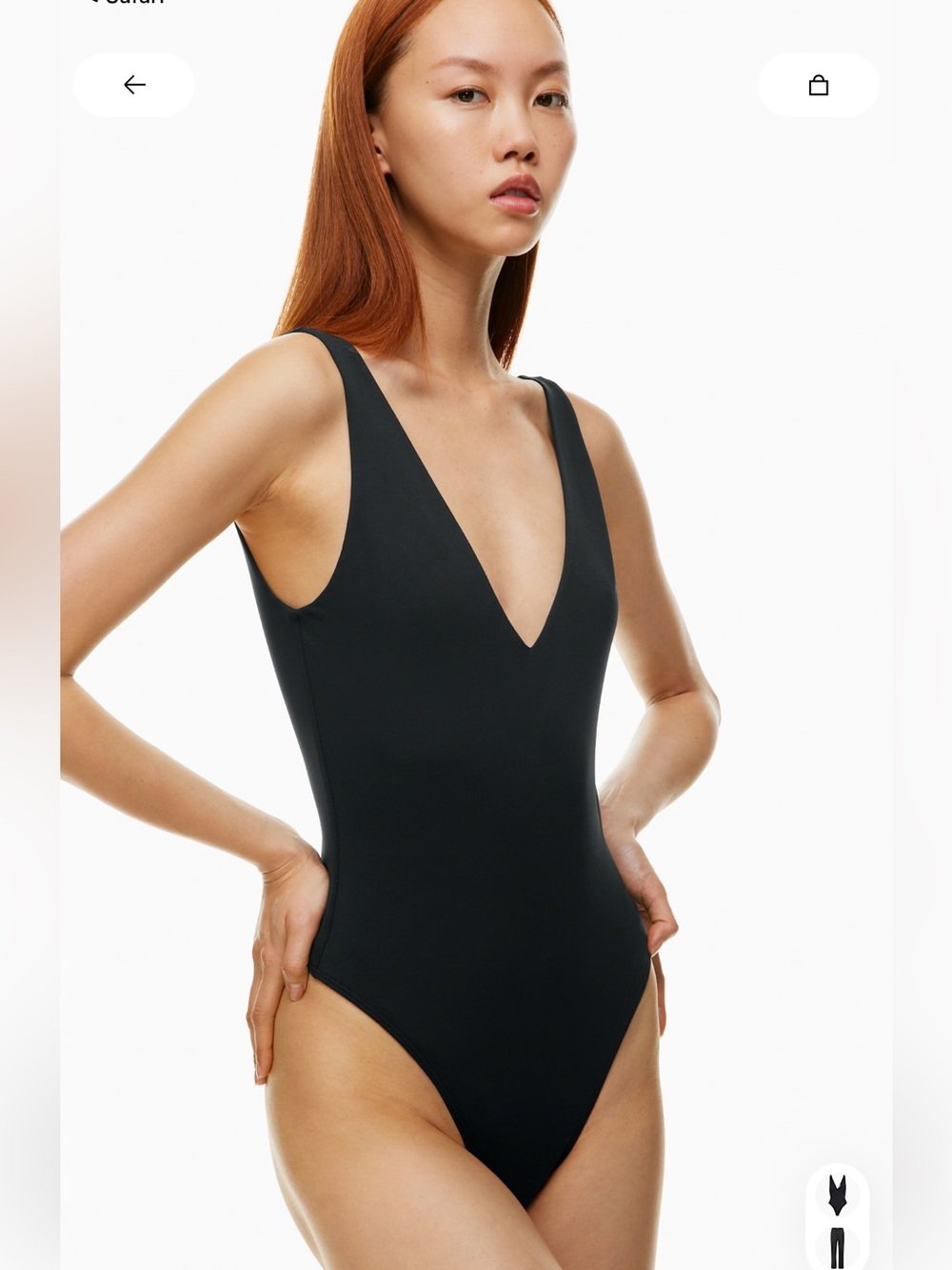 Aritzia Babaton V-Neck Bodysuit